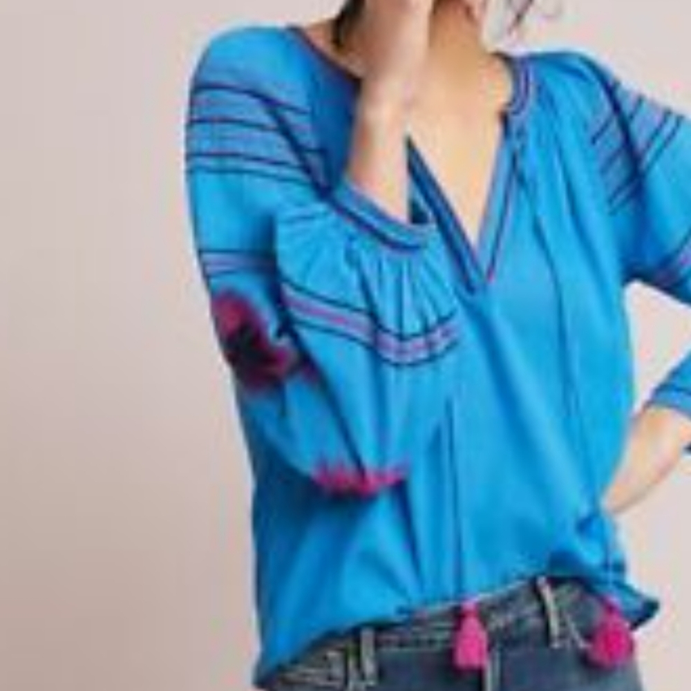 Maeve Anthropologie Runaway Peasant Blouse